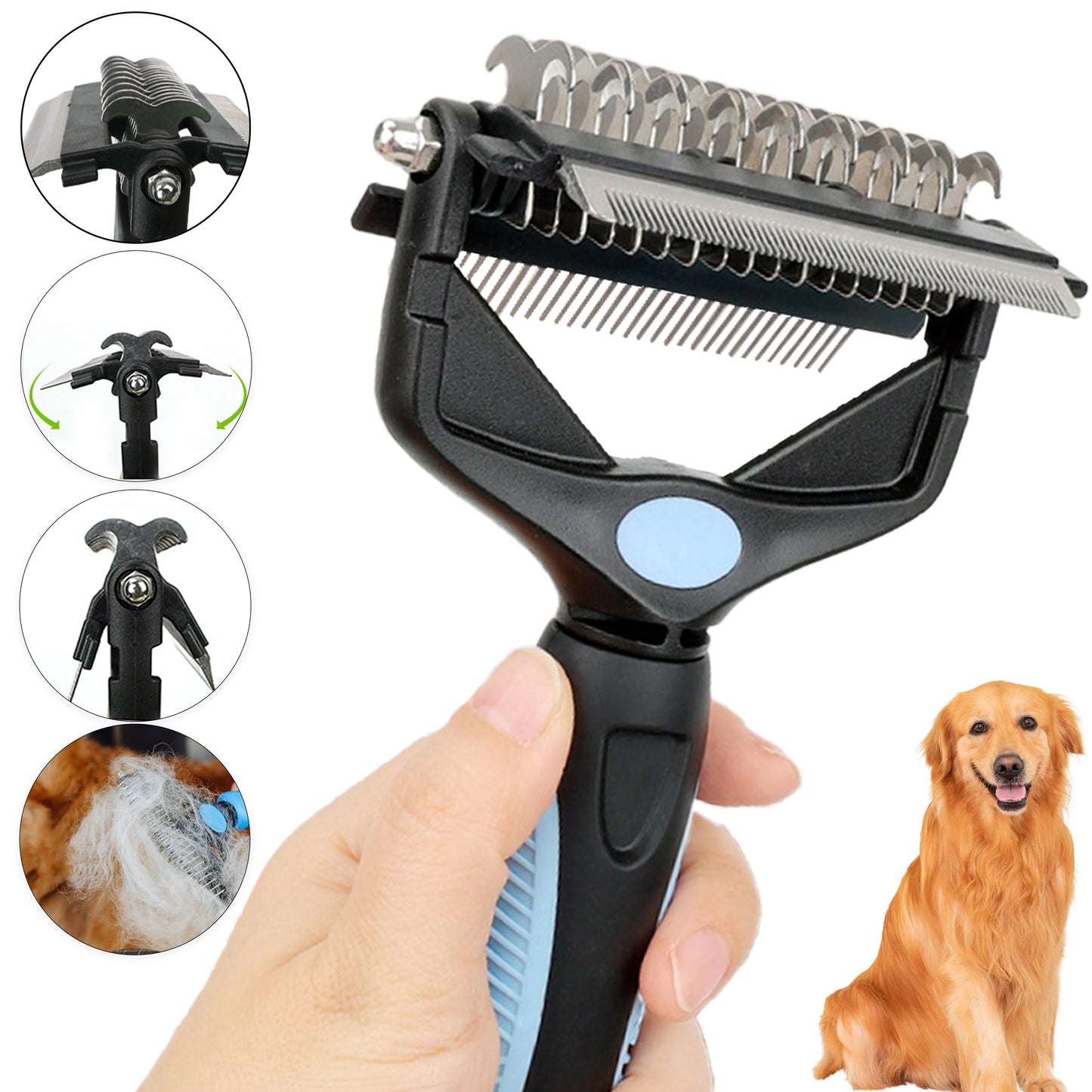 3 In 1 Pet Deshedding Brush