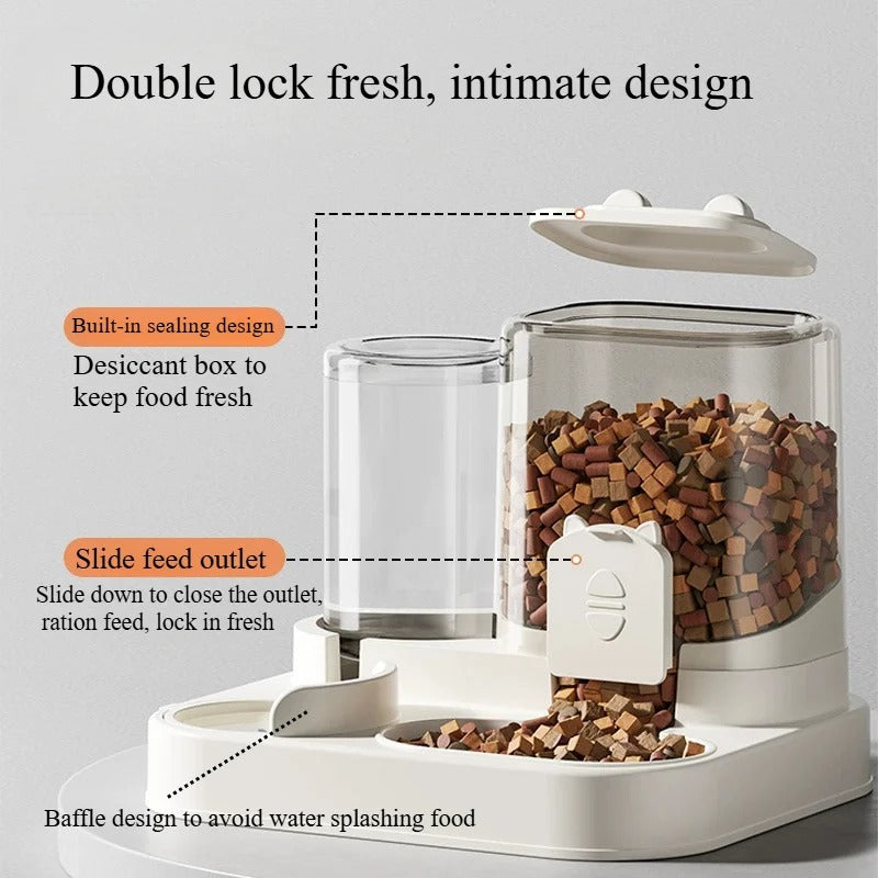 Automatic Dog And Cat 2-in-1 Feeder
