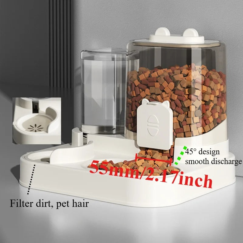 Automatic Dog And Cat 2-in-1 Feeder